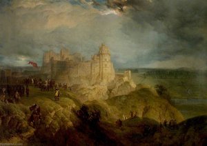 Nottingham Castle (king Charles I Raising His Standard, 24 August 1642) — Henry Thomas Dawson, Historical Realism