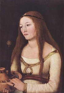 Portrã¤t Der Katharina Schwarz Mit Den Attributen Ihrer Nahmensheiligen — Hans The Elder Holbein