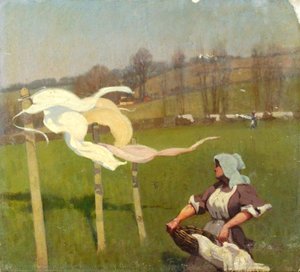 Woman Hanging Out Washing — Benjamin Haughton