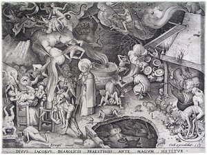 James The Late Emperor Of The Devil Is Stopped The Illusions Of A Magician — Pieter Bruegel The Elder, Northern Renaissance Printmaking