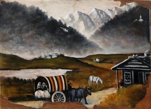 Trip By Cart — Niko Pirosmani