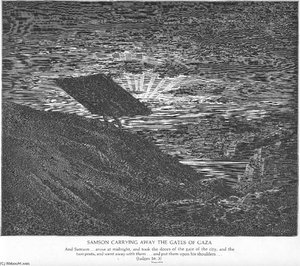 Samson Carries Away The Gates Of Gaza — Paul Gustave Doré