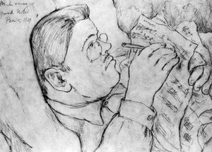 Diaghilev, Annotating A Partition, The Grand Hotel — Mikhail Fiodorovich Larionov
