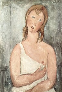 Girl In The Shirt (red-haired Girl) — Модиљани, Expressionist Portraiture
