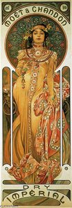 Moet ^ Chandon Dry Imperial — Alphonse Mucha, Art Nouveau