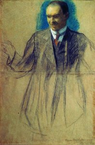 Portrait Of K.s. Petrov-vodkin — Boris Mikhailovich Kustodiev