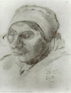 Peasant Woman, Head — Vincent Willem Van Gogh, Expressionism