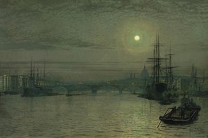 London Bridge Night — John Atkinson Grimshaw