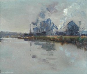 The River Yare Looking Towards Norwich By Thorpe Railway Junction — Edward Seago