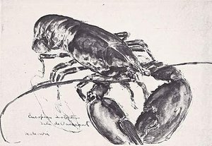 European Lobster, (painting) — Mahonri Young