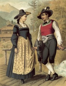 German Costume Tyrol Billerthal — Albert Kretschmer