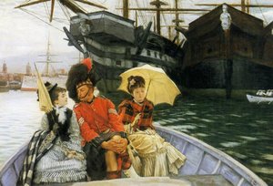Portsmouth Dockyard (also Known As How Happy I Could Be With Either) — Jacques Joseph Tissot, Impressionistic Realism
