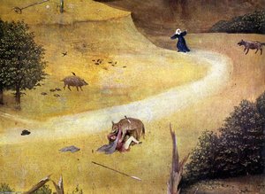 St Agnes Mit Dem Auftraggeber (rechte Flügel, Detail) — Hieronymus Bosch