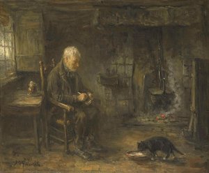 Interior Of A Peasant Hut, Jozef Israëls, C. 1882 — Jozef Israëls
