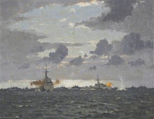 The Normandy Landings, 1944 — Norman Wilkinson, Post-impressionism