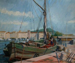 Harbour Scene — Karl Hagedorn