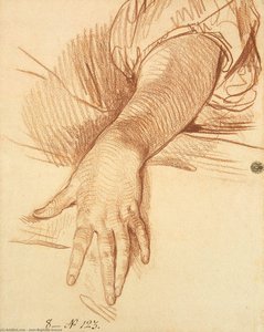 Study Of A Female Arm Dropped Down — Jean-baptiste Greuze