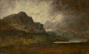Mountainous Landscape With A Lake — Džordž Howland Bonmort