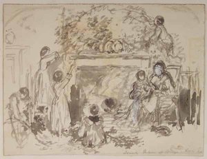 Decorating A Cottage Interior On Christmas Eve — Majls Birket Foster