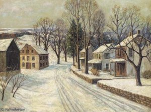 Village In Winter — Walter Emerson Baum