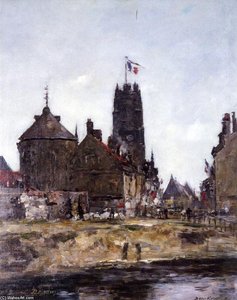 Dunkirk, Festival Day — Eugène Louis Boudin