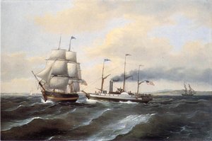 The Steamsailor Benjamin Franklin — Thomas Birch