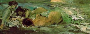 Nude By The Sea — Ignacio Pinazo Camarlench