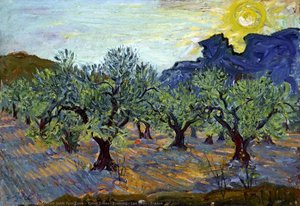 Olive Trees, Evening, Les Baux, France — Frederick John Pym Gore