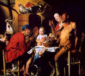 A Satyr And A Peasant Family Sun — Jacob Jordaens