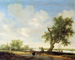 River Landscape — Salomon Van Ruysdael