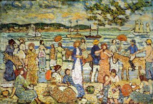 Along The Shore — Maurice Brazil Prendergast, Post-impressionism