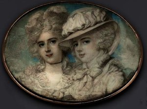The Waldegrave Sisters - Lady Anna Horatia And Lady Charlotte Maria — Richard Cosway