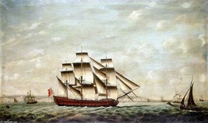 A Two-decker And Other Vessels Off Dover — Francis Holman