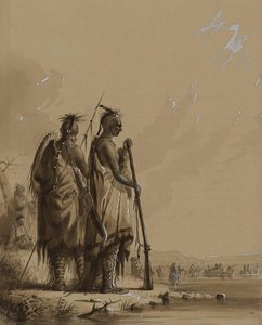 Crossing To The North Fork Of The Platte River — Alfred Jacob Miller, Romanticism