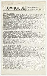 Fluxhouse, Plan For An Artist Condominium In New York City — George Maciunas