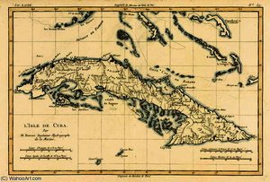 Cuba, from 'Atlas de Toutes les Parties Connues du Globe Terrestre' by Guillaume Raynal pu