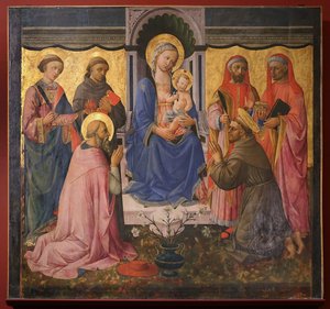 Madonna And Child Enthroned With Saints — Доменико Ди Микелино