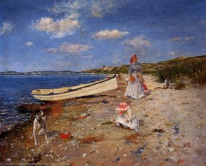 A Sunny Day At Shinnecock Bay — William Merritt Chase