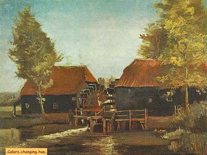 Water Mill At Kollen Near Nuenen — Vincent Willem Van Gogh, Post-impressionism