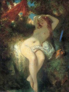 Nymph Reclining In A Wood — Narcisso Díaz De La Peña