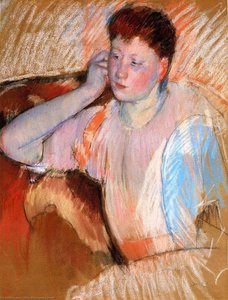 Clarissa Turned Left With Her Hand To Her Ear — Mary Stevenson Cassatt