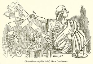 Cicero Throws Up His Brief, Like A Gentleman — John Leech