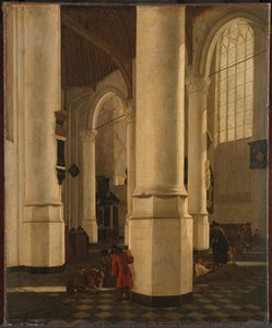Interior Of The Oude Kerk In Delft, With The Tomb Of Vice-admiral Pieter Pietersz Heijn, Gerard Houckgeest (attributed To), C. 1650 — Gerard Houckgeest