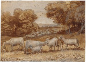 Landscape With Sheep — Claude Lorrain (claude Gellée)
