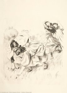 Kinder Spielen Ball — Pierre-auguste Renoir