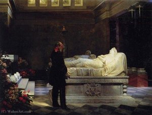 Wilhelm I at the sarcophagus