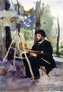 I. Ostroukov At The Easel — Vasily Ivanovich Surikov