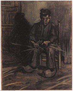 Peasant Making A Basket — Vincent Willem Van Gogh, Post-impressionism