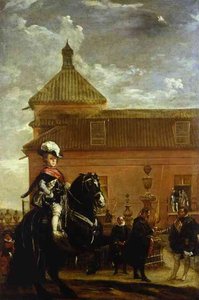 Prince Baltasar Carlos With The Count-duke Of Olivares At The Royal Mews — Diego Velázquez, Spanish Baroque