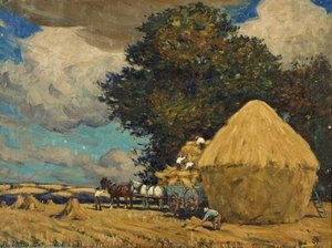 Building Corn Ricks — Janet C Fisher